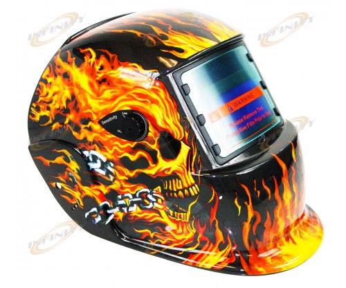 Auto Darkening Mig Tig Grinding Welding Helmet Welder Hood Mask Skull